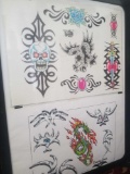 Tattoo Art Design sheets ( frames not included)
