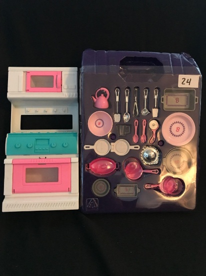 Barbie Cooking Set & Stove Set