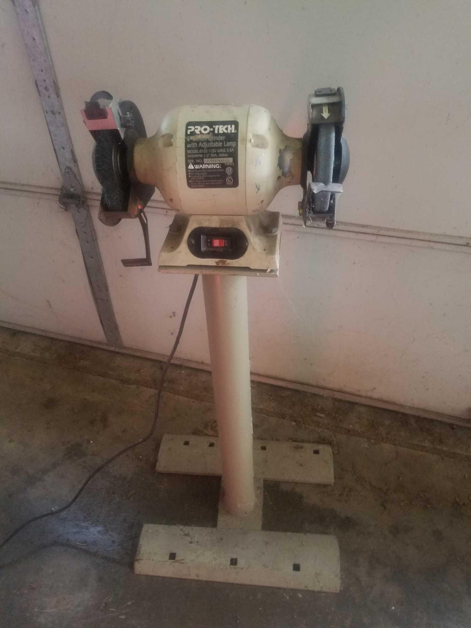 Pro Tech 6 Bench Grinder With Adjustable Lamp Heavy