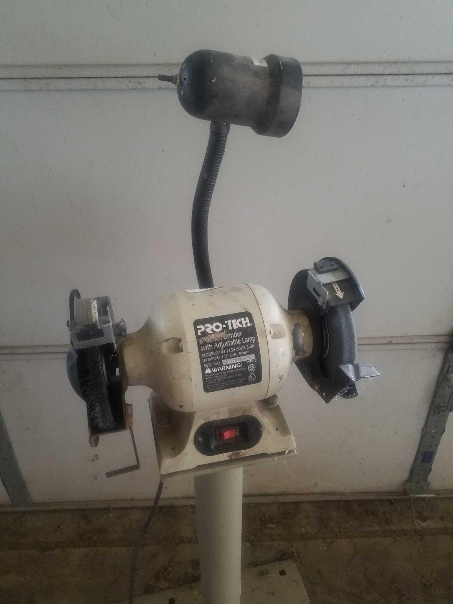 Pro Tech 6 Bench Grinder With Adjustable Lamp Heavy