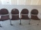 (4) rolling lobby chairs