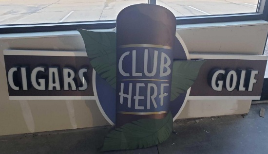 Cigars Club Herf Golf Sign