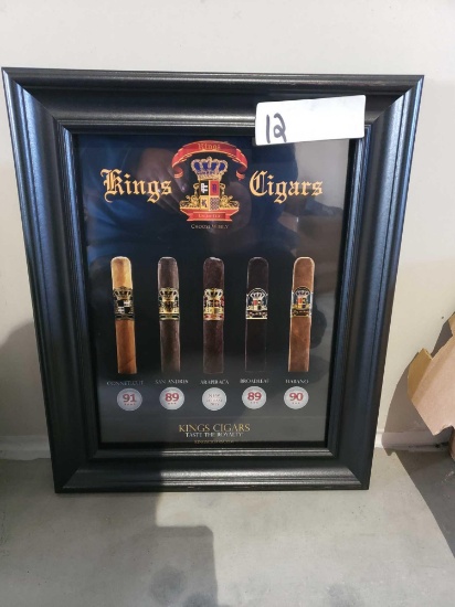 Kings Cigars framed Marketing picture