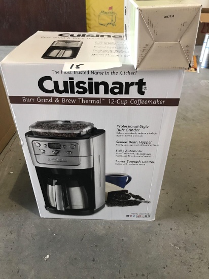 Cuisinart coffee maker in box with Krups grinder
