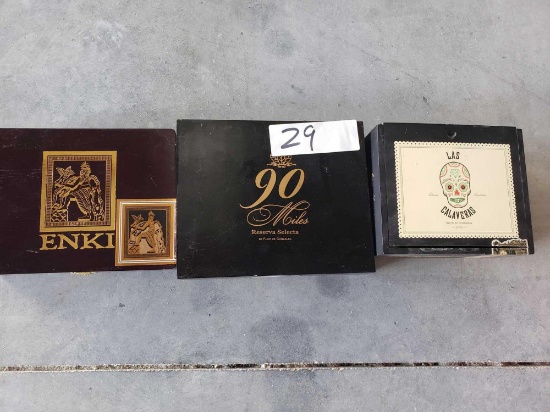 90 miles cigar box, ENKI & Las Calaveras Cigar Boxes