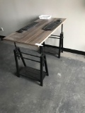 Nice adjustable wood grain table