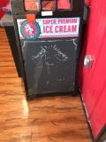 Double sided caulk sign