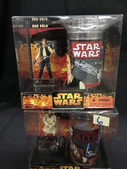 Star Wars, Jan Solo , Obi-Wan Kenobi , Collect Cups And Figurines