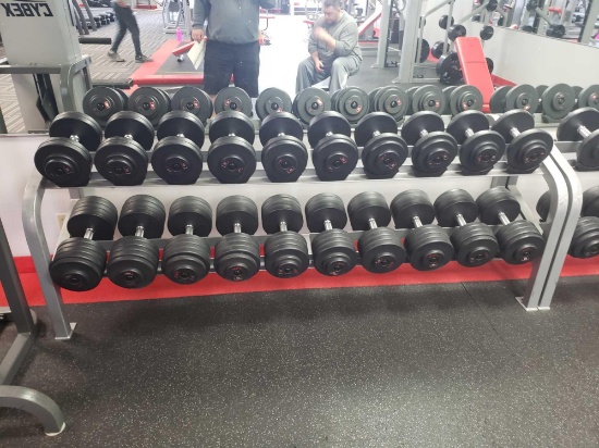 Weight set and display rack