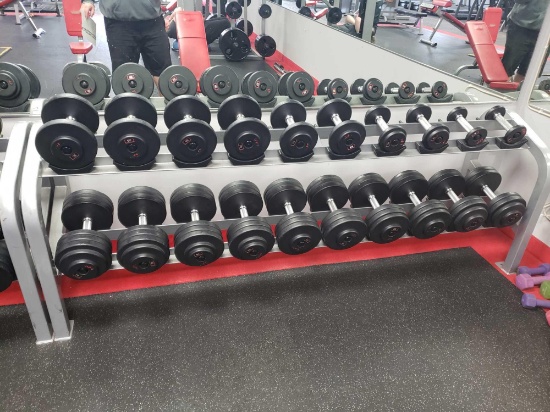 Weight set and display rack