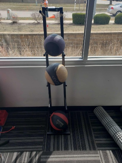 Medicine Ball Stand and Medicine Balls