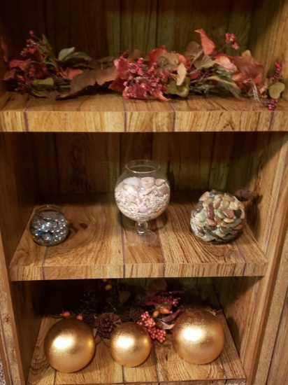Shelf Decorations and fake plants