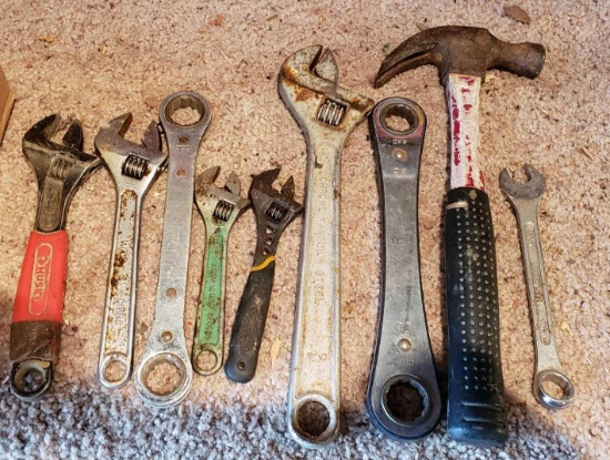 Crescent Wrenches and Hammer