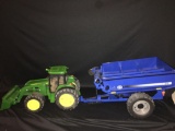 2x-John Deere 7430/ Loader and J&M 875 Grain Cart Both Big Farm
