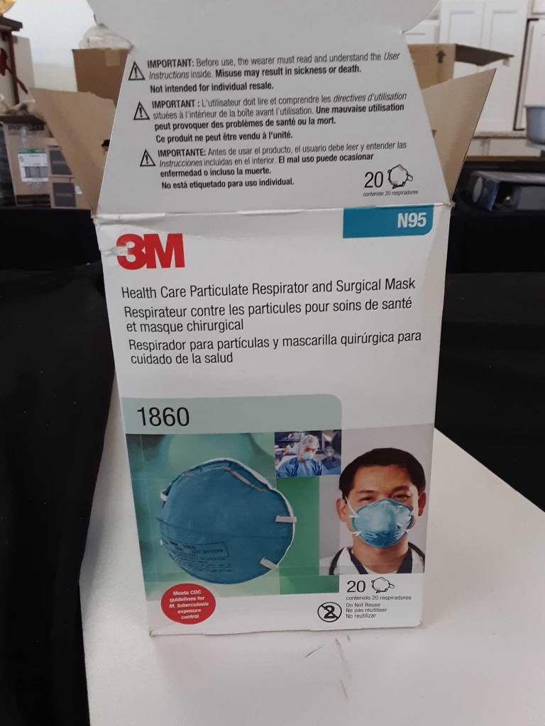 1 box of 20 3m healthcare particulate respirator and surgical mask 1 box of 20 3m healthcare particulate respirator and surgical mask