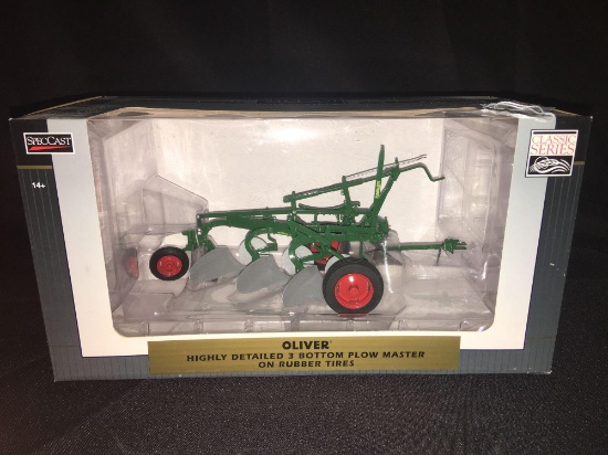1/16th Oliver 3 bottom Plow Master on Bubber Classic Series NIB