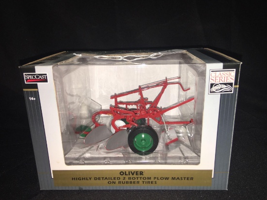 1/16th SpecCast Oliver 2 Bottom Plow Master On Rubber Classic Series NIB