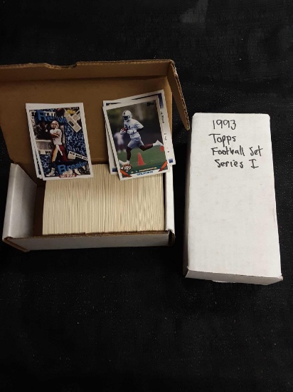 Two boxes of 1993 Topps football series one set