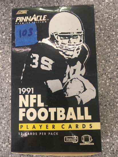 1991 Pinnacle NFL Football Cards box opened cards sealed inside