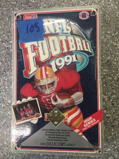 1991 Upper Deck Football Cards sealed box