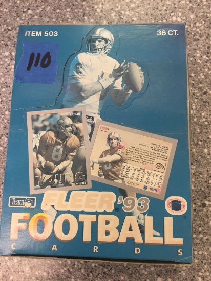 1993 Fleer Football Cards 36 packs per box packs inside sealed