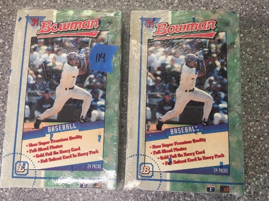 2x-1994 Bowman Baseball Cards 24 packs per box sealed