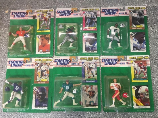 6x-Starting Lineup Joe Montana, Emmitt Smith, John Elway, Chris Doleman, Pete Stoyanovich, Russell