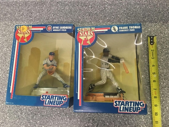2x Starting Lineup Frank Thomas and Ryne Sandberg