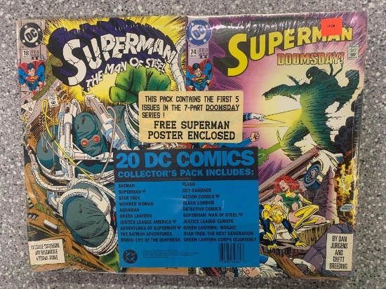 1992 DC Comics Collectors Pack 20 Total sealed package