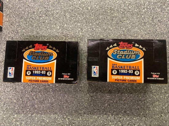 2x-1992-93 Topps Stadium Club Basketball Cards Series 2 Sealed Packs 20pks per box