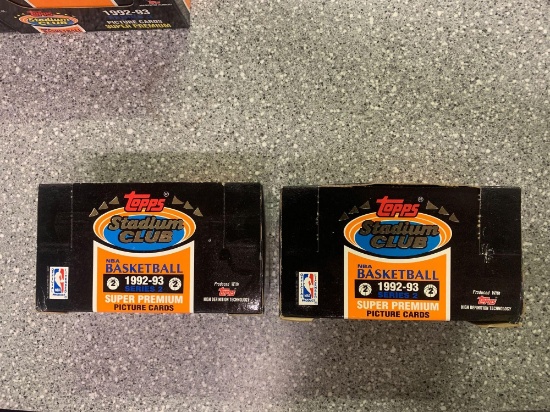 2x-1992-93 Topps Stadium Club Basketball Cards Series 2 Sealed Packs 20pks per box