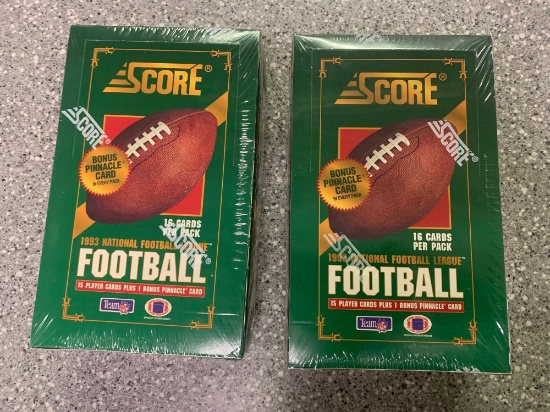 2x-1993 Score Football Cards 16packs per box sealed packages