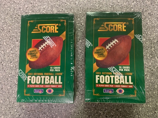 2x-1993 Score Football Cards 16packs per box sealed packages