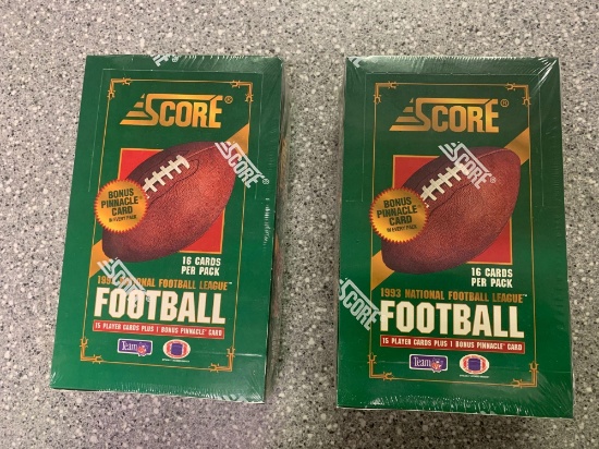 2x-1993 Score Football Cards 16packs per box sealed packages