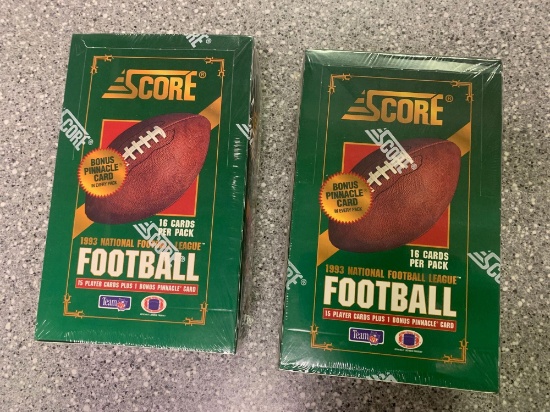 2x-1993 Score Football Cards 16packs per box sealed packages