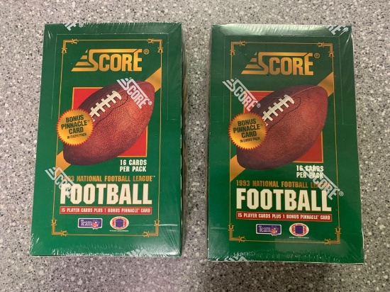 2x-1993 Score Football Cards 16packs per box sealed packages