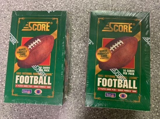 2x-1993 Score Football Cards 16packs per box sealed packages