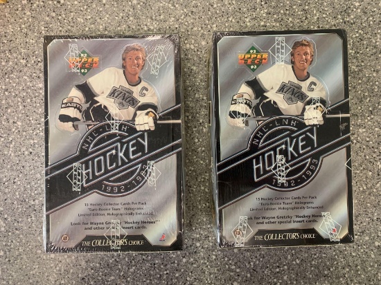 2x-1992-93 Upper Deck Hockey Cards sealed packs