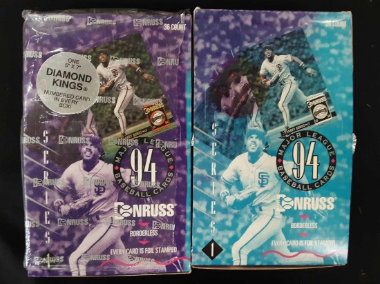 Two boxes of 1994 Donruss series 1 baseball cards
