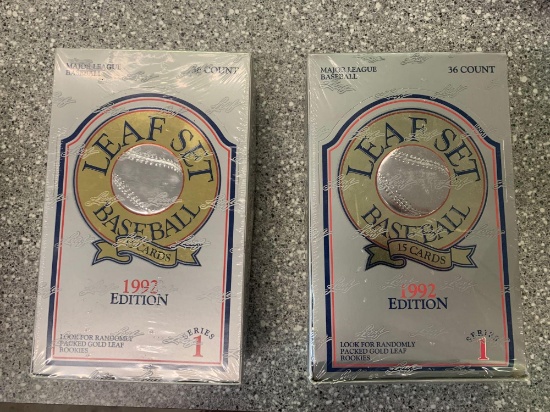 2x-1992 Leaf Set Baseball Cards Sealed Boxes