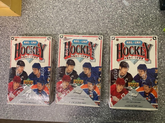 3x-1992-93 Upper Deck Hockey Cards sealed packs