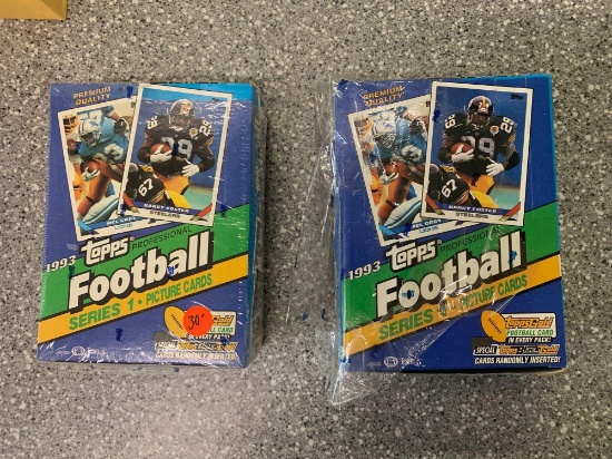 2x-1993 Topps Football Cards Series 1 Sealed packs inside