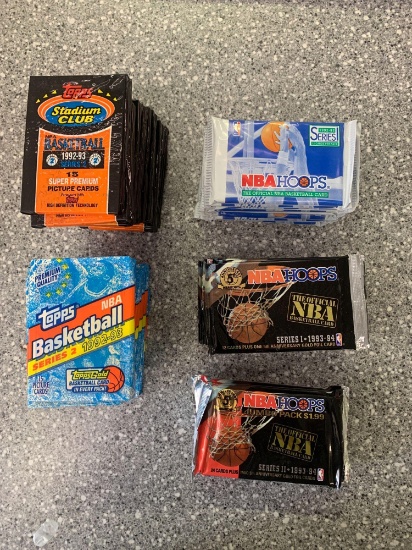 1992-93 and 93-94 unopened packs of Basketball Cards Approx 52 packs