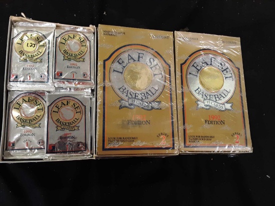 Three boxes of Major League Baseball Leaf set 1992 Series 2 cards