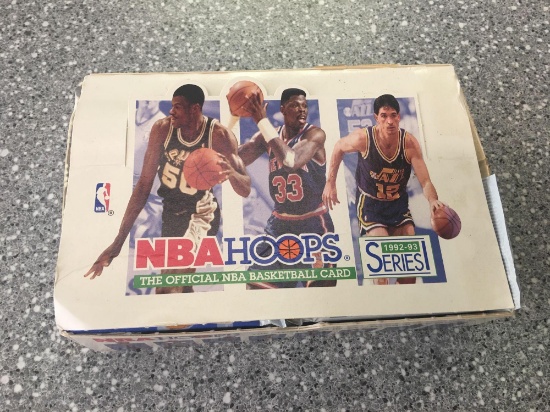 1992-93 NBA Hoops Cards Basketball Cards Series 1 box of 36 Unopened packs