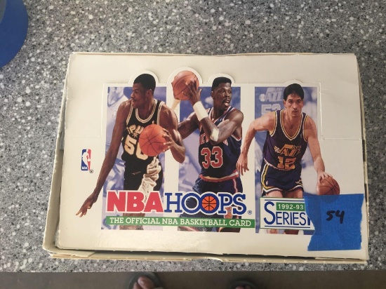 1992-93 NBA Hoops Cards Basketball Cards Series 1 box of 36 Unopened packs