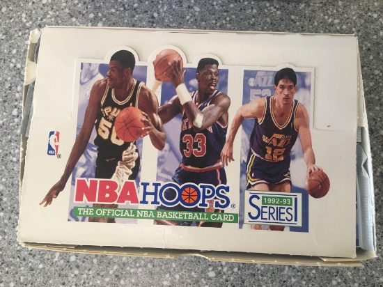 1992-93 NBA Hoops Cards Basketball Cards Series 1 box of 36 Unopened packs