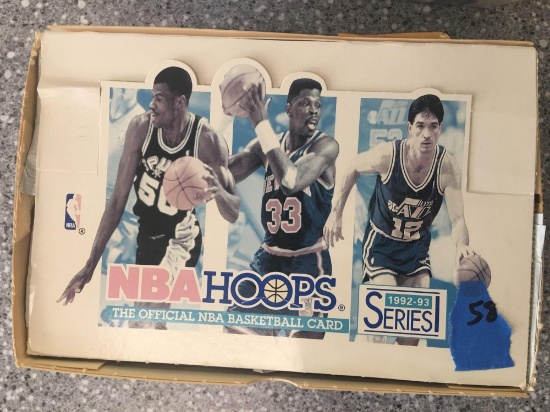 1992-93 NBA Hoops Cards Basketball Cards Series 1 box of 36 Unopened packs