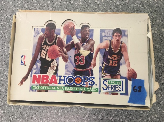 1992-93 NBA Hoops Cards Basketball Cards Series 1 box of 36 Unopened packs