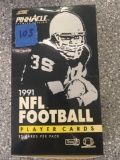 1991 Pinnacle NFL Football Cards box opened cards sealed inside